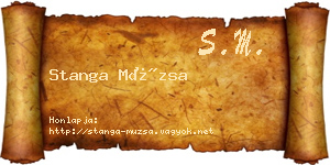 Stanga Múzsa névjegykártya